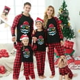thumbnail image 3 of Pijamas familiares navideños a juego, conjuntos de pijamas de manga larga, gafas de sol, Papá Noel, negro, Navidad en julio, 3 of 4