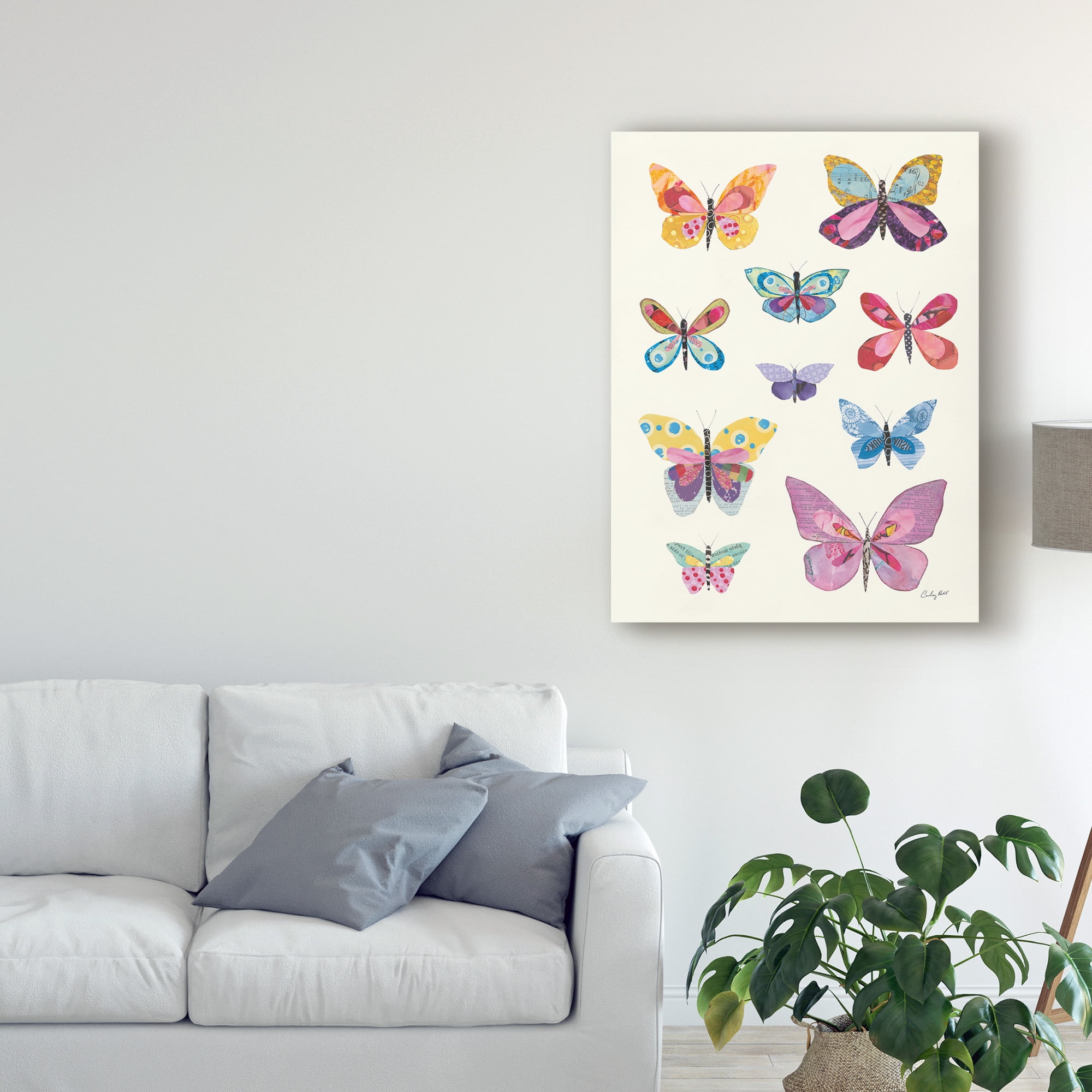 Trademark Fine Art 'Butterfly Charts II' Canvas Art by Courtney Prahl