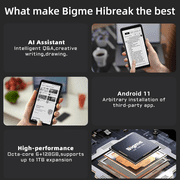 Bigme HiBreak Color E-Ink Smartphone, 6G+128GB, Android 11, 5.84-Inch HD Screen, 36-Level Front Light, USB-C, 3300mAh Battery, Dual Camera - Black