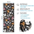 thumbnail image 2 of Colorful Mushroom Mixed Black Pattern Hot Yoga Mat Towel Non Slip for Hot Yoga - Quick-Drying Yoga Mat Cover with 4 Corner Pockets with Travel Bag - Hot Yoga Towel Non Slip 70"x26", 2 of 6