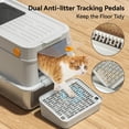 thumbnail image 4 of Caja de arena para gatos AOTRUTII XL de acero inoxidable para grandes felinos, 4 of 9