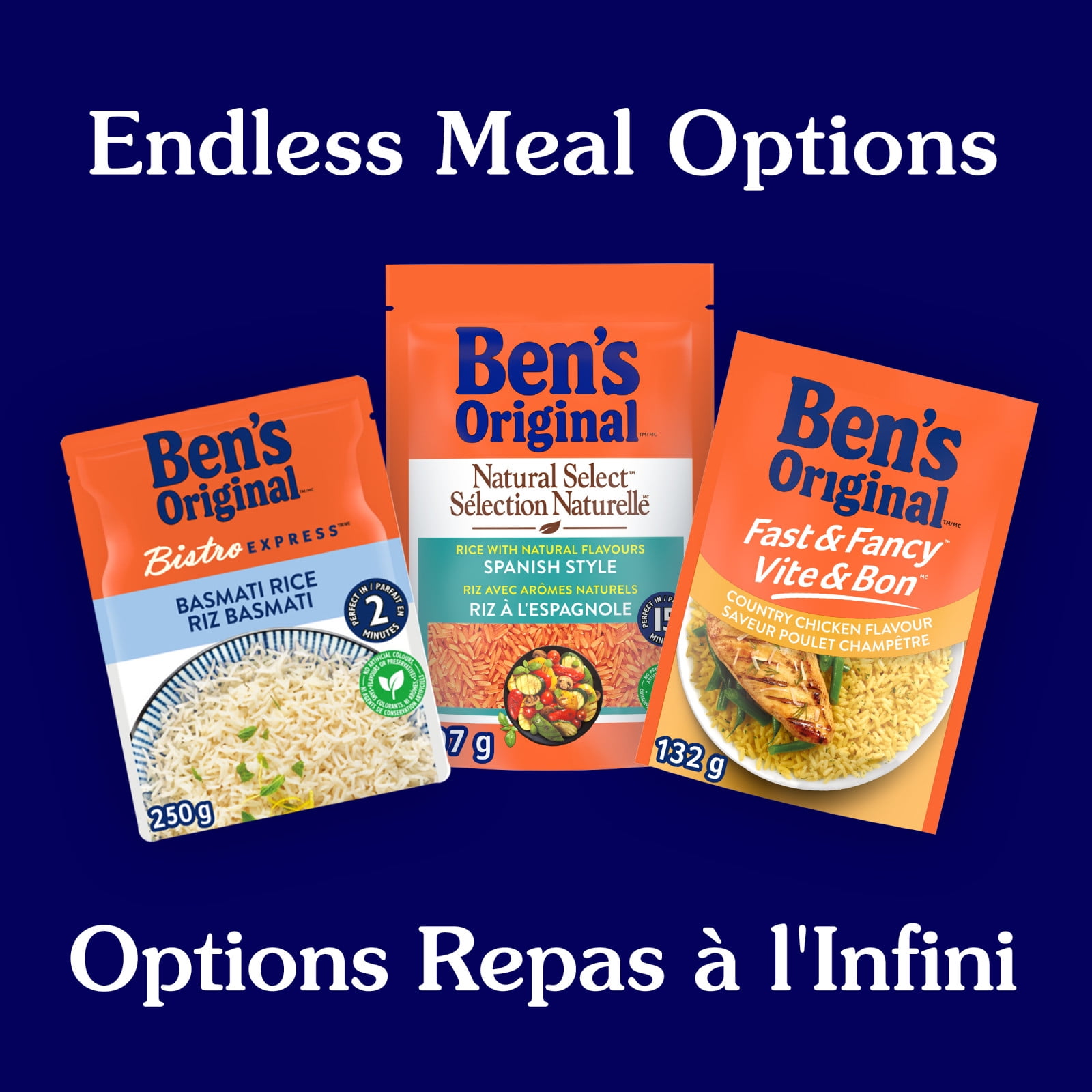 BEN'S ORIGINAL FAST & FANCY Country Chicken Flavour Rice, 132g Pouch, Perfect Every Time™