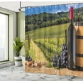 thumbnail image 5 of Ambesonne Italian Shower Curtain, Vineyard Tuscany Grape, 69"Wx75"L, Green Blue Brown, 5 of 5