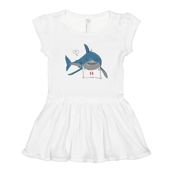 Inktastic Shark Dinner Girls Baby Dress