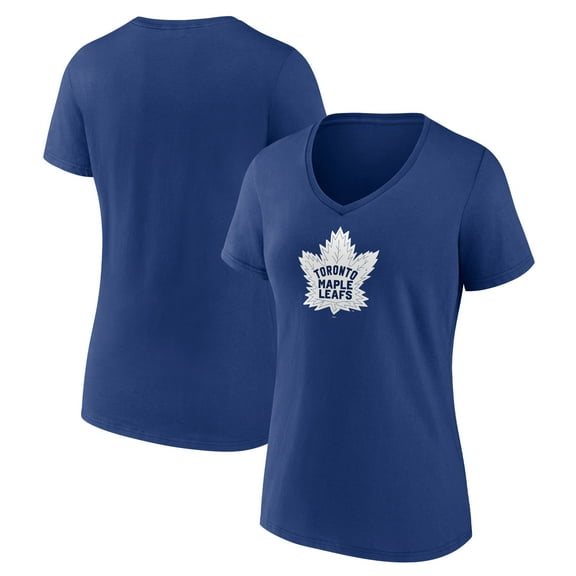 Women's Blue Toronto Maple Leafs Primary Logo T-Shirt