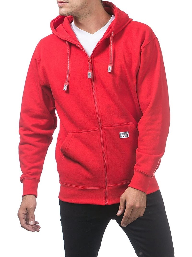 Pro Club Men's Heavyweight Full Zip Fleece Hoodie - Walmart.com