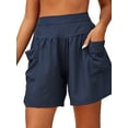 thumbnail image 1 of Lovito Casual Plain Pocket Frill Shorts, 1 of 5