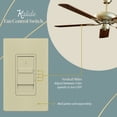 thumbnail image 3 of TOPGREENER Kalide Fan Speed Control Switch, 3-Speed Fan Wall Switch, Single Pole, 120VAC, 60Hz, 2.5A, Neutral Wire Not Required, TGFS3-I, Ivory, 3 of 5
