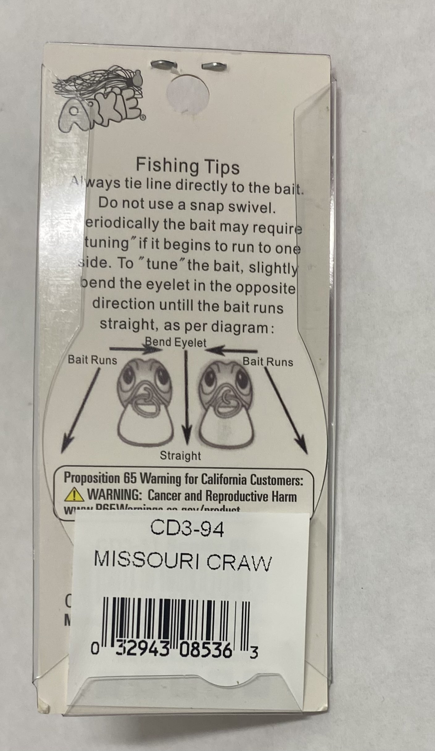Arkie Lures 350 Series Crankbait Fishing Lure, Missouri Craw