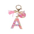 thumbnail image 1 of Sequined Snowflake Letter Resin Key Chain English Fringed A9 Pendant, 1 of 9