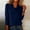 Navy women cowl neck sweater a1, variant on Women's Fall Winter Cowl Neck Long Sleeve Knitted Pullover Tops Casual Solid Warm Sweater Blouses Dressy Trendy Fashion, Light Blue S