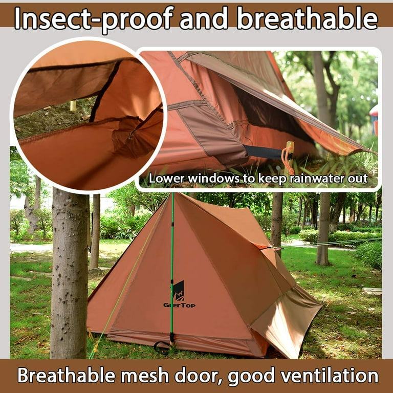 GEERTOP Backpacking Tent, Ultra-Light Bushcraft Shelter 2 Men Tent
