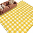 thumbnail image 3 of 6x9 Area Rugs, Yellow Non-Skid Rubber Backing Large Rectangle Rugs - Living Room Bedroom Home Office, Country French Rustic Buffalo Plaid Modern Art Indoor Floor Mat Carpets Washable Rug, 3 of 9