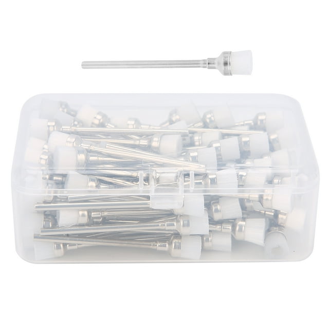100 piezas de cepillos de limpieza para brocas de uñas, limpiador de polvo para uñas, herramienta de manicura, accesorio blanco