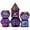 Purple Black No. 2 Powder-001, variant on DND Metal  Dice 7-Piece Set for Dungeons and Dragons DND 5e RPG Gift, Board Game Tabletop Role Playing Dice Game, Birthday Gift, Christmas, Thanksgiving, Halloween