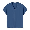 thumbnail image 4 of Womens Tops Business Casual Outfits V Neck Ruffle Sleeve Blouses Womens Fashion Clothes, 4 of 5