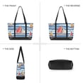 thumbnail image 6 of FORMRS Canvas Laptop Tote Bag for Women with 15.6" Computer Compartments Shoulder Handbag, Red Sailboats, 6 of 7