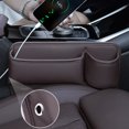 thumbnail image 3 of Naierhg Car Seat Filler with Cup Holder Faux Leather Car Seat Filler with Cup Holder Capacity Automotive Seat Storage Box Easy Installation Universal Seat, 3 of 8
