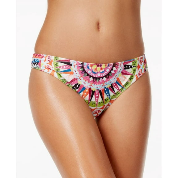 Bar Iii Pink Multi Cartwheels Printed Cheeky Hipster Bikini Bottom L