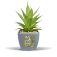 thumbnail image 1 of landmarks in South  Korea Fake Pineapple Flower Pot Vase Mini Decor, 1 of 3