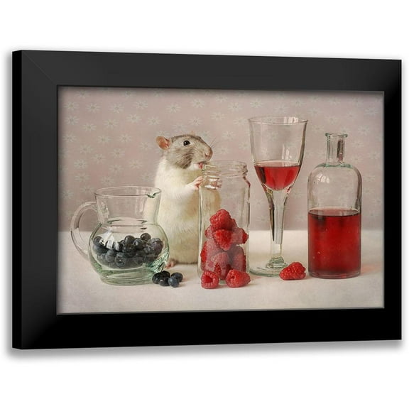 Van Deelen, Ellen 14x11 Black Modern Framed Museum Art Print Titled - Snoozy With Fruit