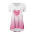 thumbnail image 4 of Soki Women's Raglan Short Sleeve V Neck Tops Printed Short Front Long Back, 4 of 4