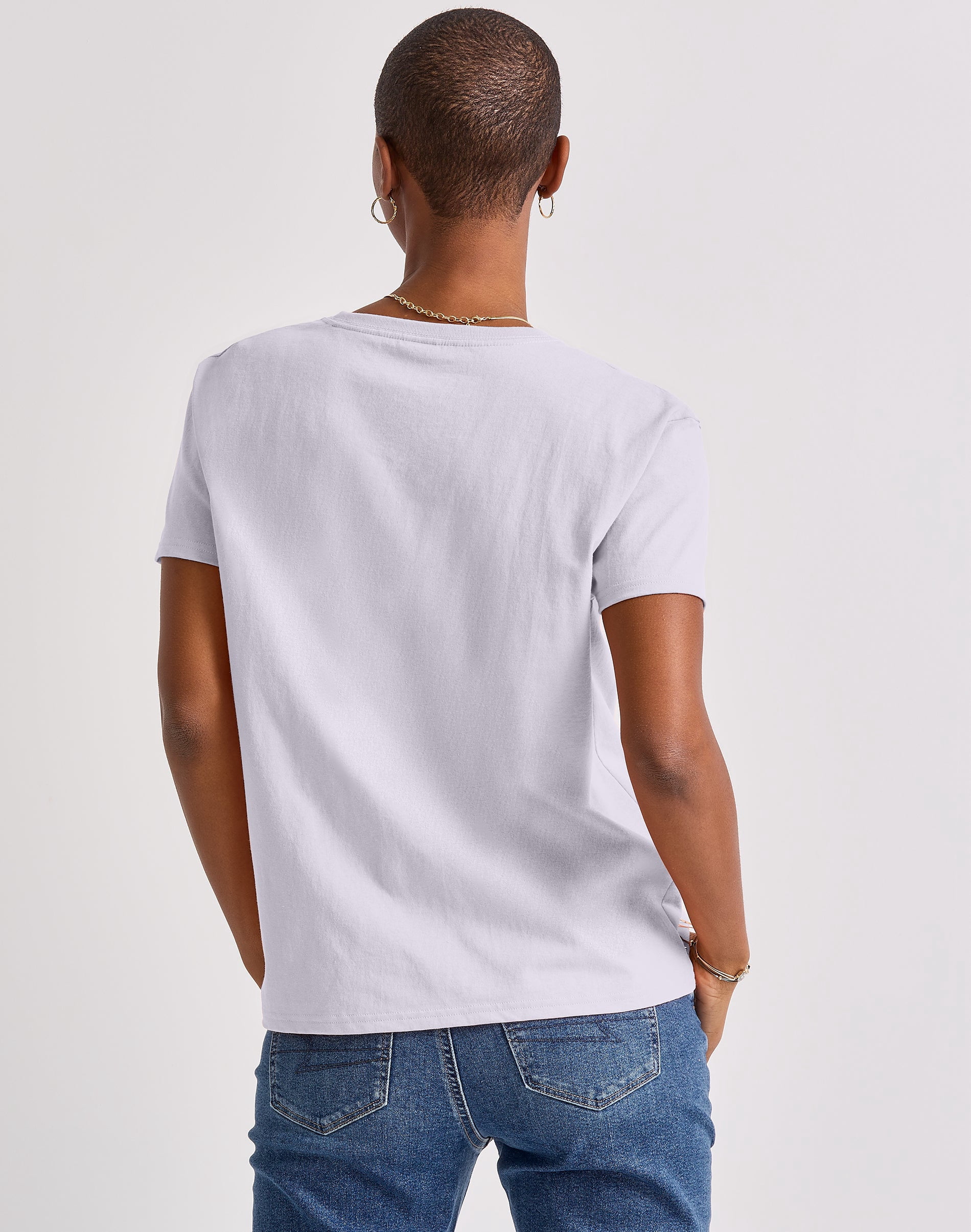 Hanes Essentials T-Shirt Oversized Fit Women’s Cotton Tee Short Sleeve Crew Neck