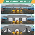 thumbnail image 3 of SANOPY 10' x 30' Commercial Instant Canopies Gazebo, Heavy Duty Pop Up Canopy with 4 Sandbags for Outdoor Market Activities, Gray, 3 of 9
