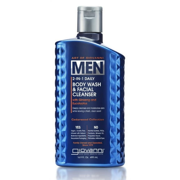 Giovanni Hair Care Products - 2n1 Body Wsh&face Men Cdwd - 1 Each-16.9 Oz