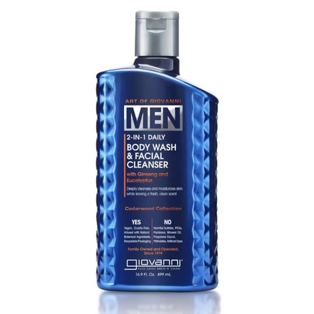 Giovanni Hair Care Products - 2n1 Body Wsh&face Men Cdwd - 1 Each-16.9 Oz