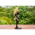 thumbnail image 2 of Handmade Wooden Primitive Guitarist Tribal Funny Statue Sculpture Tiki Bar Handcrafted Gift Decor Figurine Hand Carved (Playing Guitar Standing Up), 2 of 5