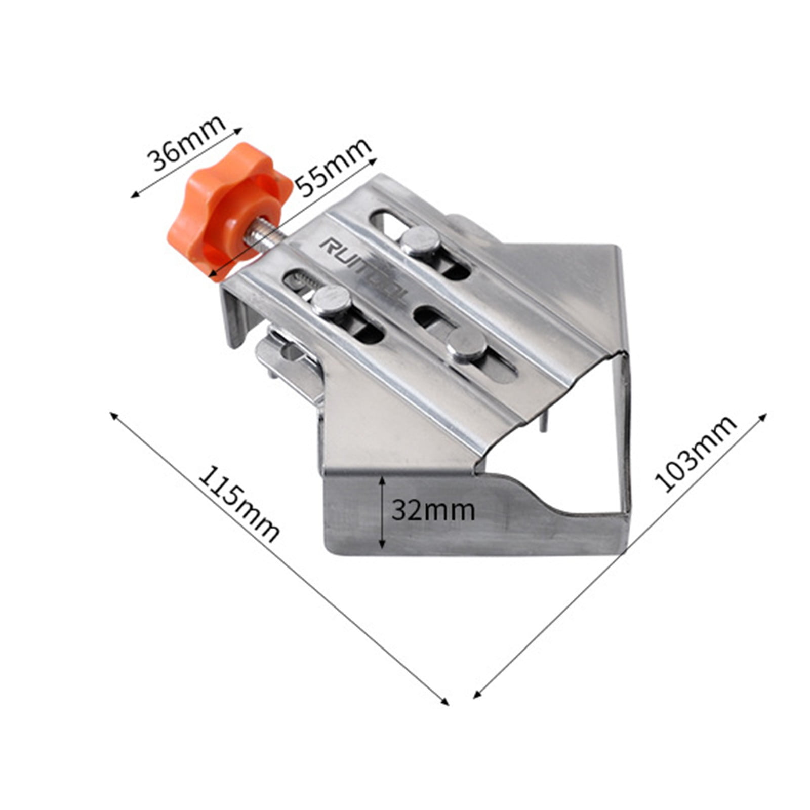 2pcs Stainless Steel Right Corner Clamp,90 Degree Right Angle Clamp for Woodworking,Right Angle Clip Fixer,Single Handle Clamps for Woodworking, Photo Framing (Close)