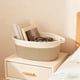 thumbnail image 4 of Woven Fabric Rope Storage Basket with Handle for Home Organization Shelf Closet Pantry Gift Basket 1-Pack, 4 of 7