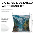 thumbnail image 2 of mountain lake trees Linen toss pillowcase decoration pillowcase gifting preferred 24x24 inch cushion cover 4 sets sofa pillowcase sofa bedroom living room car, 2 of 8