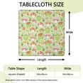 thumbnail image 2 of Green Mushroom Frog Green Pattern Square Fitted Tablecloth with Elastic Edge,Square Table Cover,Washable Elastic Table Cover for Home Kitchen Party Decor 34"x34", 2 of 6