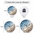thumbnail image 6 of Wall Clock Blue Brown Modern Geometric Clocks PVC Silent Non-Ticking Battery Operated Decorative Ombre Blue Abstract Round Clock for Home Living Room Kitchen Bedroom Office School Wall Decor 14 Inch, 6 of 9