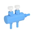 thumbnail image 4 of Uxcell 2 Ways Air Flow Valve Distributor Plastic Pump Splitter Tube Connector Blue 1 Pack, 4 of 5