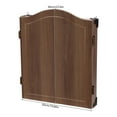 thumbnail image 3 of Brown Wall-Mounted Wooden Dartboard W/ Cabinet & Dart Boards Set for Adults, 3 of 20