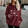 thumbnail image 2 of Wensltd Women's Winter Double Fleece Top Long Sleeve Hoodie Casual Loose Fit Warm Pullover Tops, 2 of 6