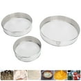 thumbnail image 4 of Round Flour Sifter, 304 Stainless Steel Round Flour Sieve Strainer, For Bake Decorate Cakes Baking Utensil Baking Straining Powdering, 4 of 8