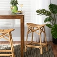 thumbnail image 2 of Baxton Studio Elgon Modern Bohemian Natural Brown Rattan Counter Stool, 2 of 11
