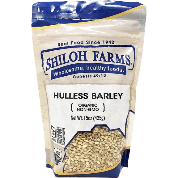 Shiloh Farms Organic Hulless Barley - 15 oz Pack of 3