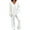 White, variant on MAWCLOS Women Thick Wide Leg Lounge Sets Home Polar Fleece Pajamas Black XL