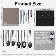 Bonigour Plating Tools Culinary Set，11 Piece Professional Chef Plating Tools Pro Kit，Kitchen Plating Utensils，Modernist Cuisine Food Art，Stainless Steel，Black