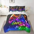 thumbnail image 2 of Erosebridal Male Gamepads Bedding Sets Twin Size,Video Game Comforter Sets with Sheets,Gradient Honeycomb Bed in a Bag Twin size,Super Cozy Geometric Room Decor,Reversible,7-Piece, 2 of 6
