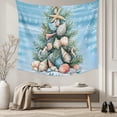 thumbnail image 5 of Blue Coastal Christmas Tapestry for Bedroom Wall Hanging Tapestry, Nautical Summer Beach Shell Conch Ceiling Backdrop Tapestries Poster Blanket Wall Decor for Teens Room Living Room Dorm 51" x 59", 5 of 8