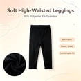 thumbnail image 3 of Yibosean Baby Girls 5-pack Ruffle Ankle Leggings, Soft Stretch Pants for Toddler Girls 6M-4T, 3 of 8