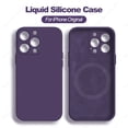 thumbnail image 2 of Fundas magnéticas de silicona líquida originales For iPhone, funda movil For Magsafe iPhone 15, 14, 13, 11, 12 Pro Max Plus, accesorios de cubierta a prueba de golpes, 2 of 5