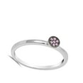 thumbnail image 4 of CHOOSE YOUR COLOR Pink CZ Cluster Ball Stackable Ring .925 Sterling Silver Band Female Size 5, 4 of 4