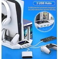 thumbnail image 4 of Ps5 Stand With Cooling Fan And Dual Ps5 Controller Charging Station For Ps5 Console, Ps5 Cooling Stand With Headset Holder,13 Game Slots And 3 Levels, 4 of 5